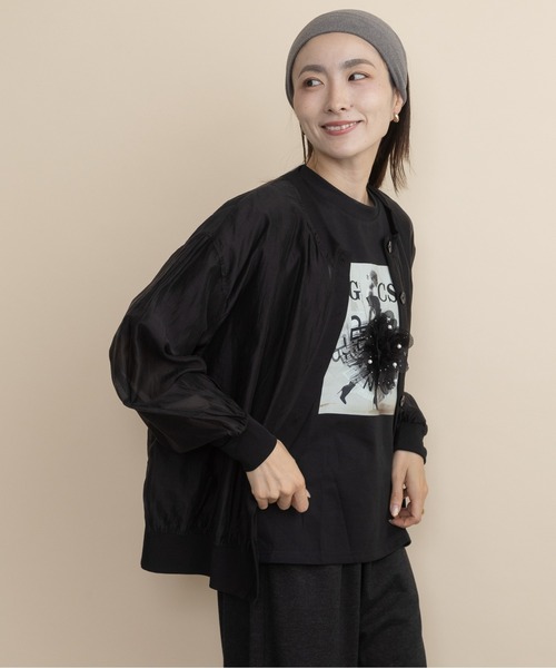 lodie（ロディ）の「フロントボタン　シアーシャツブルソン（シャツ/ブラウス・レディース・ブラック/ベージュ/チャコールグレー・FREE）」の11枚目の写真