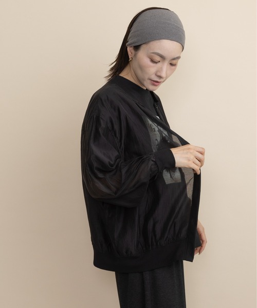 lodie（ロディ）の「フロントボタン　シアーシャツブルソン（シャツ/ブラウス・レディース・ブラック/ベージュ/チャコールグレー・FREE）」の9枚目の写真