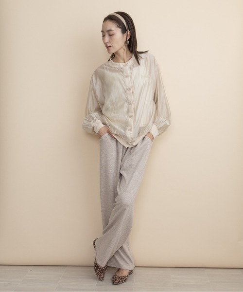lodie（ロディ）の「フロントボタン　シアーシャツブルソン（シャツ/ブラウス・レディース・ブラック/ベージュ/チャコールグレー・FREE）」の22枚目の写真