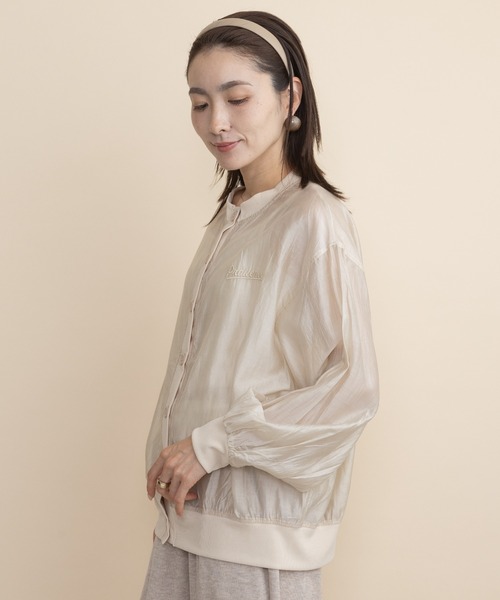 lodie（ロディ）の「フロントボタン　シアーシャツブルソン（シャツ/ブラウス・レディース・ブラック/ベージュ/チャコールグレー・FREE）」の21枚目の写真