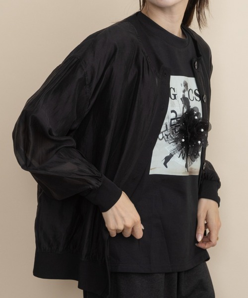 lodie（ロディ）の「フロントボタン　シアーシャツブルソン（シャツ/ブラウス・レディース・ブラック/ベージュ/チャコールグレー・FREE）」の17枚目の写真