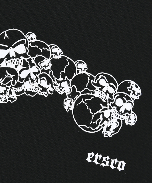 ERSCO(イーアルエスコ)の「スカルファイルTシャツ_ブラック(Tシャツ/カットソー・レディース・その他・X-LARGE/MEDIUM/LARGE)」の2枚目の写真