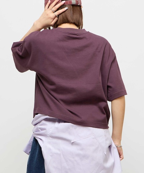 CONVERSE TOKYO(コンバーストウキョウ)の「EMBROIDERY ARCH LOGO SHORT T-SHIRT(Tシャツ/カットソー・レディース・チャコールグレー/グレー/ボルドー・FREE)」の10枚目の写真