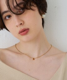 Rouge vif | 【PETIT MOMENTS/プティ・モーメント】「A」イニシャルモチーフネックレス Initial NL“A”(ネックレス)
