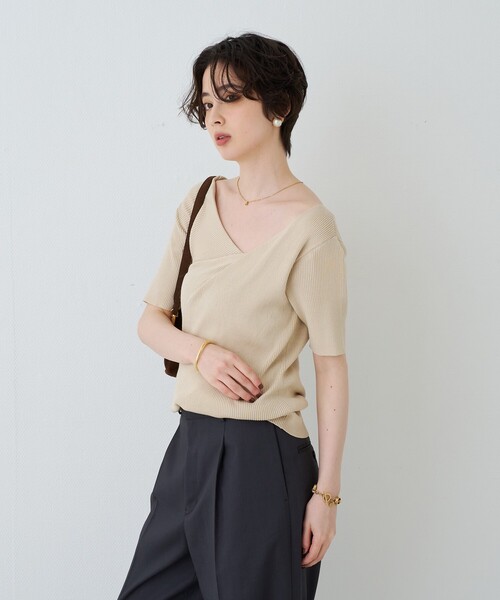 Rouge vif（ルージュヴィフ）の「【PETIT MOMENTS/プティ・モーメント】「A」イニシャルモチーフネックレス Initial  NL“A”（ネックレス・レディース・ゴールド・フリー）」の8枚目の写真