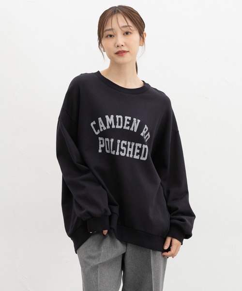 Honeys(ハニーズ)の「ロゴゆるスウェット(スウェット・レディース・杢グレー/ダークオレンジ/ネイビー/スミクロ/グリーン/アイボリー・F)」の8枚目の写真