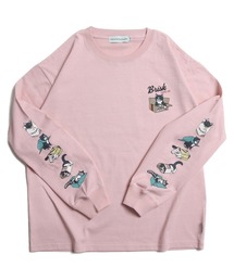 POWER TO THE PEOPLE（パワートゥーザピープル）の「袖プリントロンT　ネコ柄（Tシャツ/カットソー）」