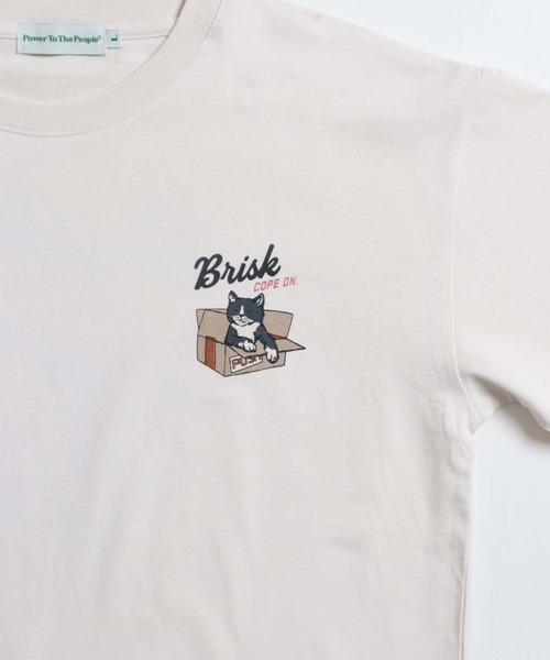 POWER TO THE PEOPLE（パワートゥーザピープル）の「袖プリントロンT　ネコ柄（Tシャツ/カットソー・メンズ・オフホワイト/ネイビー/ピンク・MEDIUM/LARGE/X-LARGE）」の10枚目の写真