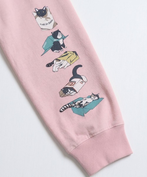 POWER TO THE PEOPLE（パワートゥーザピープル）の「袖プリントロンT　ネコ柄（Tシャツ/カットソー・メンズ・オフホワイト/ネイビー/ピンク・MEDIUM/LARGE/X-LARGE）」の22枚目の写真