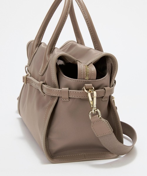 Breath TOPKAPI(ブレストプカピ)の「【Breath TOPKAPI】STRIA ストリア ナローベルト ナイロン トートバッグ S / 撥水(トートバッグ・レディース・ブラック/グレイッシュベージュ・FREE)」の15枚目の写真