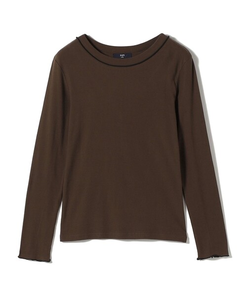 SHIPS Colors(シップス カラーズ)の「SHIPS Colors:〈手洗い可能〉シアー ドライタッチ インナー トップス(Tシャツ/カットソー・レディース・オフホワイト/ブラウン/ブラック・ONE SIZE)」の6枚目の写真