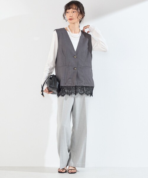 SHIPS Colors(シップス カラーズ)の「SHIPS Colors:〈手洗い可能〉シアー ドライタッチ インナー トップス(Tシャツ/カットソー・レディース・オフホワイト/ブラウン/ブラック・ONE SIZE)」の14枚目の写真