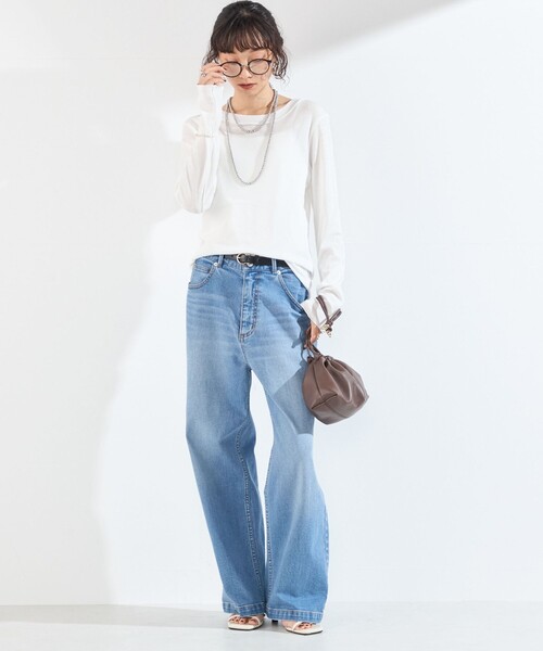 SHIPS Colors(シップス カラーズ)の「SHIPS Colors:〈手洗い可能〉シアー ドライタッチ インナー トップス(Tシャツ/カットソー・レディース・オフホワイト/ブラウン/ブラック・ONE SIZE)」の21枚目の写真