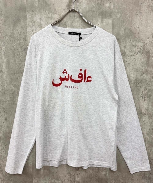 SHISKY(シスキー)の「プリントちょいBIGロンT(846-100)(Tシャツ/カットソー・メンズ・ホワイト系1/ネイビー/ブラック/オートミール/オフホワイト/チャコールグレー・XL/L/M)」の5枚目の写真