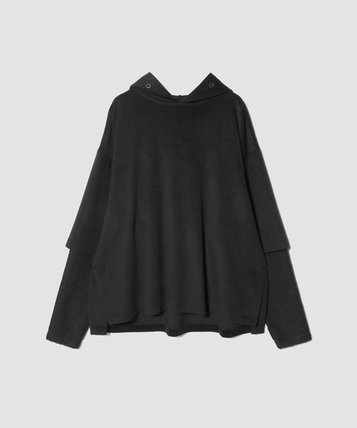 onegravity(ワングラビティ)の「onegravity / ビーバージャージー レイヤードフーディー(パーカー・メンズ・ブラック・MEDIUM/LARGE)」の2枚目の写真