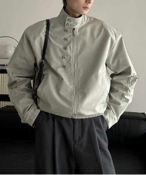 DOUBLE STEAL(ダブルスティール)の「DSミニマルスタンドカラージャケット(その他アウター・メンズ・グレー/ブラック・X-LARGE/LARGE/MEDIUM)」の4枚目の写真
