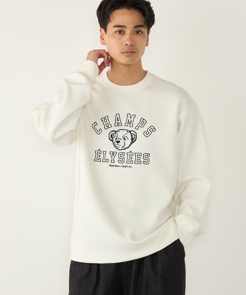SHIPS Colors(シップス カラーズ)の「Teddybear(R) コラボ ダンボール スウェット◇(スウェット・メンズ・ダークグレー/オレンジ/ライトホワイト/ネイビー/ベージュ・SMALL/X-LARGE/LARGE/MEDIUM)」の1枚目の写真