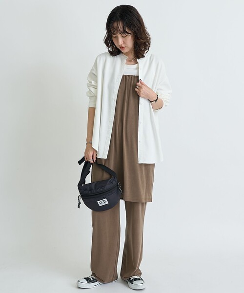 RONEL(ロネル)の「【RONEL】ワッフルドッキングシャツ(シャツ/ブラウス・レディース・グレー/ワインレッド/オフホワイト・FREE)」の4枚目の写真