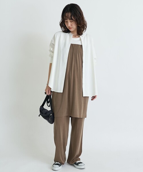 RONEL(ロネル)の「【RONEL】ワッフルドッキングシャツ(シャツ/ブラウス・レディース・グレー/ワインレッド/オフホワイト・FREE)」の6枚目の写真