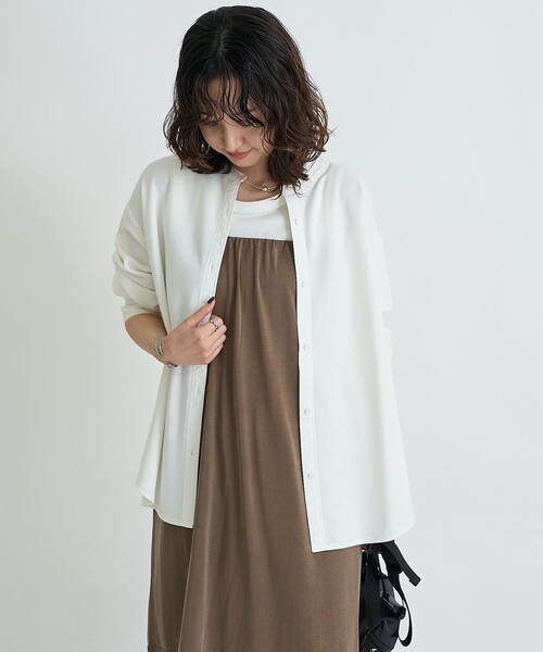 RONEL(ロネル)の「【RONEL】ワッフルドッキングシャツ(シャツ/ブラウス・レディース・グレー/ワインレッド/オフホワイト・FREE)」の7枚目の写真