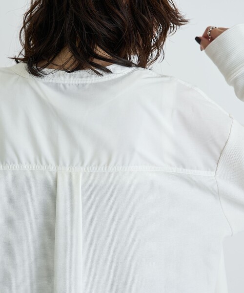 RONEL(ロネル)の「【RONEL】ワッフルドッキングシャツ(シャツ/ブラウス・レディース・グレー/ワインレッド/オフホワイト・FREE)」の9枚目の写真