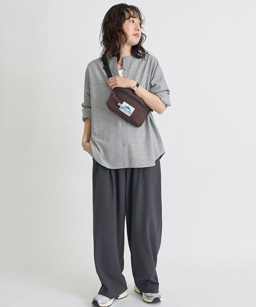 RONEL(ロネル)の「【RONEL】ワッフルドッキングシャツ(シャツ/ブラウス・レディース・グレー/ワインレッド/オフホワイト・FREE)」の11枚目の写真