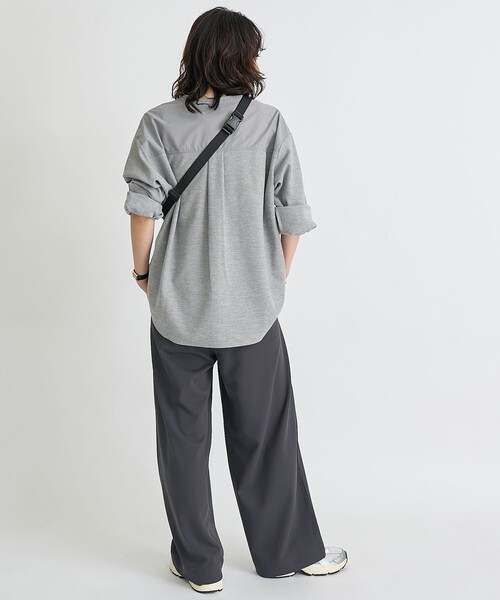 RONEL(ロネル)の「【RONEL】ワッフルドッキングシャツ(シャツ/ブラウス・レディース・グレー/ワインレッド/オフホワイト・FREE)」の12枚目の写真