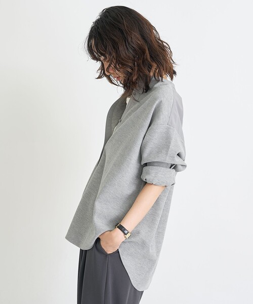 RONEL(ロネル)の「【RONEL】ワッフルドッキングシャツ(シャツ/ブラウス・レディース・グレー/ワインレッド/オフホワイト・FREE)」の15枚目の写真