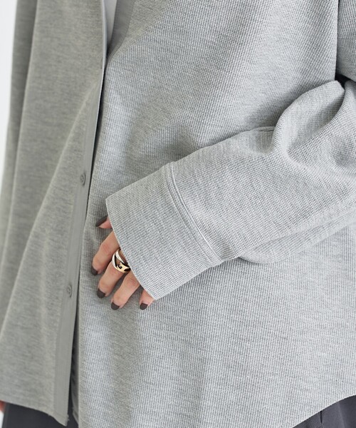 RONEL(ロネル)の「【RONEL】ワッフルドッキングシャツ(シャツ/ブラウス・レディース・グレー/ワインレッド/オフホワイト・FREE)」の17枚目の写真