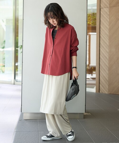 RONEL(ロネル)の「【RONEL】ワッフルドッキングシャツ(シャツ/ブラウス・レディース・グレー/ワインレッド/オフホワイト・FREE)」の20枚目の写真