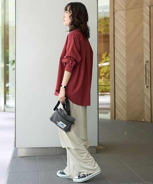 RONEL(ロネル)の「【RONEL】ワッフルドッキングシャツ(シャツ/ブラウス・レディース・グレー/ワインレッド/オフホワイト・FREE)」の21枚目の写真