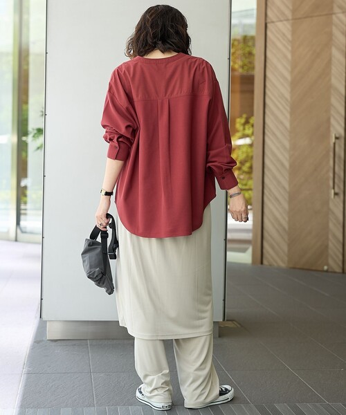 RONEL(ロネル)の「【RONEL】ワッフルドッキングシャツ(シャツ/ブラウス・レディース・グレー/ワインレッド/オフホワイト・FREE)」の22枚目の写真
