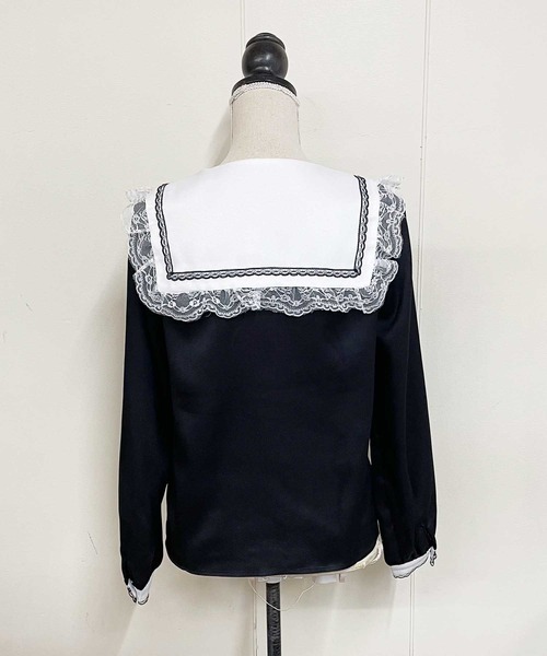 MA*RS(アメーバーマーズ)の「ベルト付きクロス刺繍ブラウス(シャツ/ブラウス・レディース・ブラック/ホワイト・FREE)」の11枚目の写真