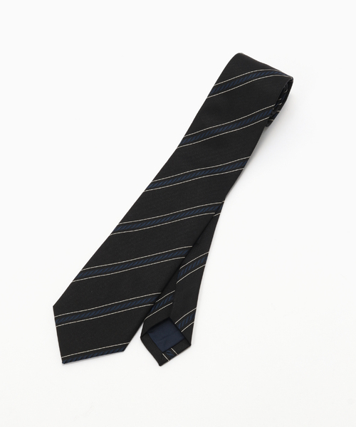 EDIFICE（エディフィス）の「Holliday & Brown(ホリデー & ブラウン) Spiral Stripe Tie（ネクタイ・メンズ・ブラック/ブラウン/ネイビー・FREE）」の4枚目の写真