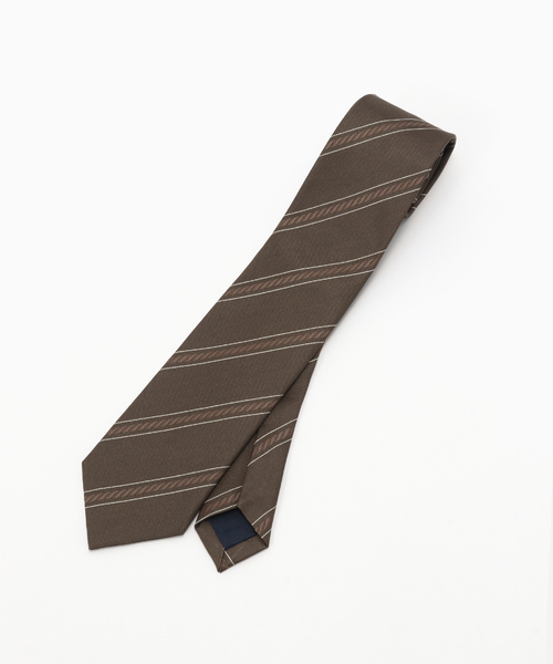 EDIFICE（エディフィス）の「Holliday & Brown(ホリデー & ブラウン) Spiral Stripe Tie（ネクタイ・メンズ・ブラック/ブラウン/ネイビー・FREE）」の5枚目の写真