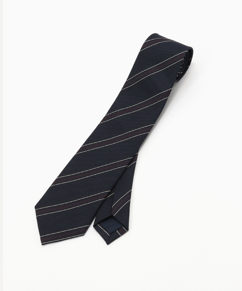 EDIFICE（エディフィス）の「Holliday & Brown(ホリデー & ブラウン) Spiral Stripe Tie（ネクタイ・メンズ・ブラック/ブラウン/ネイビー・FREE）」の6枚目の写真