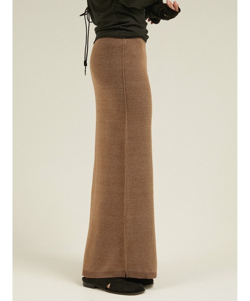 LA PEAU DE GEM(ラポドゥジェム)の「シルエットニットスカート / 【 LA PEAU DE GEM 】 silhouette knit skirt(スカート・レディース・チャコールグレー/キャメル・SMALL/MEDIUM)」の20枚目の写真