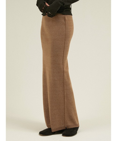 LA PEAU DE GEM(ラポドゥジェム)の「シルエットニットスカート / 【 LA PEAU DE GEM 】 silhouette knit skirt(スカート・レディース・チャコールグレー/キャメル・SMALL/MEDIUM)」の17枚目の写真