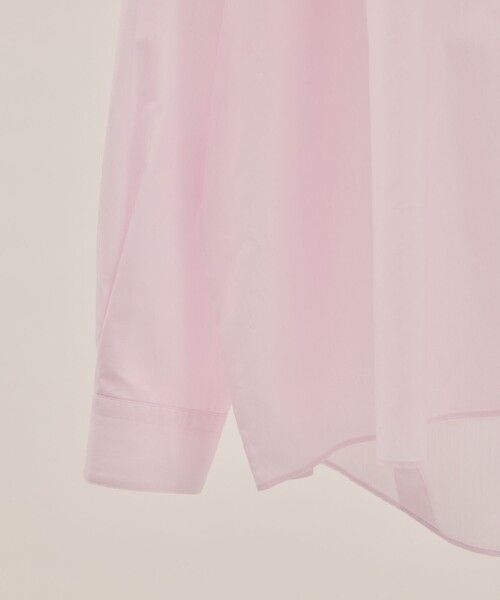 ATON(エイトン)の「【ATON】GIZA COMPACT STRIPE OVERSIZED SHIRTS/ギザコンパクト ストライプ オーバーサイズシャツ(シャツ/ブラウス・レディース・ブルー/ピンク・2)」の14枚目の写真