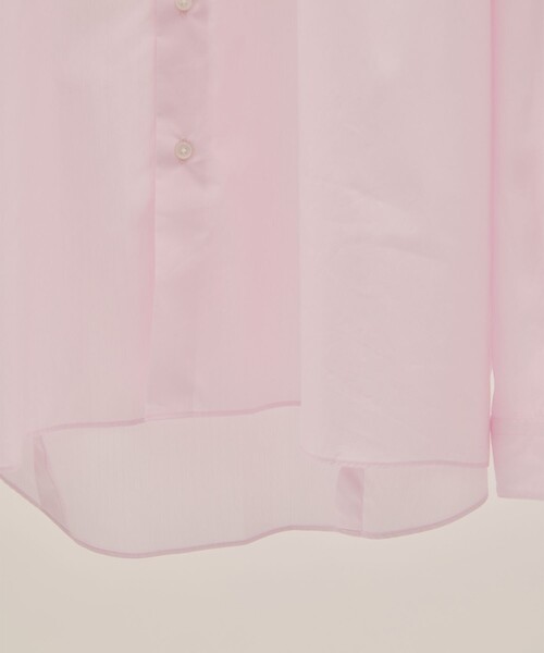 ATON(エイトン)の「【ATON】GIZA COMPACT STRIPE OVERSIZED SHIRTS/ギザコンパクト ストライプ オーバーサイズシャツ(シャツ/ブラウス・レディース・ブルー/ピンク・2)」の13枚目の写真