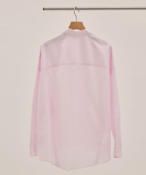 ATON(エイトン)の「【ATON】GIZA COMPACT STRIPE OVERSIZED SHIRTS/ギザコンパクト ストライプ オーバーサイズシャツ(シャツ/ブラウス・レディース・ブルー/ピンク・2)」の12枚目の写真