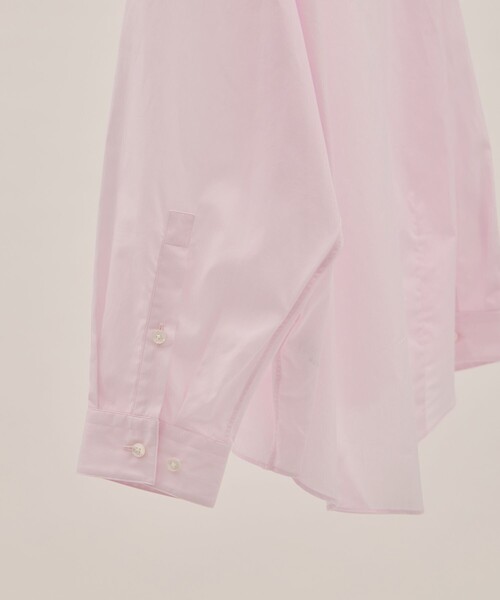 ATON(エイトン)の「【ATON】GIZA COMPACT STRIPE OVERSIZED SHIRTS/ギザコンパクト ストライプ オーバーサイズシャツ(シャツ/ブラウス・レディース・ブルー/ピンク・2)」の10枚目の写真