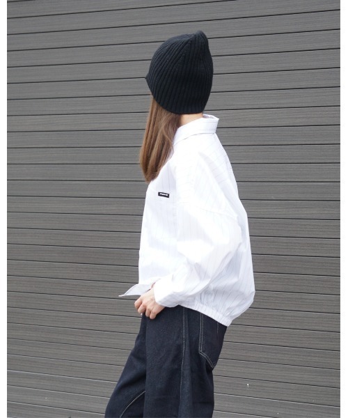 Jayne K(ジェーンケー)の「【Jayne K/ジェーン ケー】7分袖ストライプシャツ(シャツ/ブラウス・メンズ・ホワイト/ブルー・MEDIUM/LARGE)」の17枚目の写真