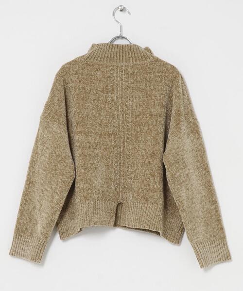 ITEMS URBANRESEARCH(アイテムズ アーバンリサーチ)の「モールハイネックニットプルオーバー(ニット/セーター・レディース・オフホワイト/チャコールグレー/ベージュ/パープル/ミント・FREE)」の9枚目の写真