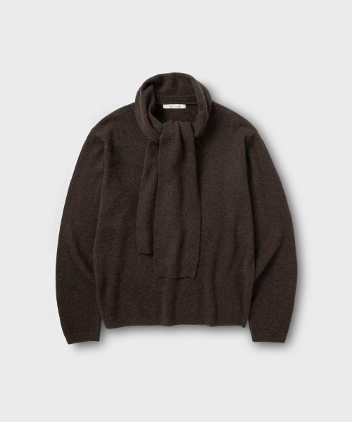 NONBLANK(ノンブランク)の「マフラー ニット_ダークブラウン(ニット/セーター・メンズ・ブラウン・MEDIUM/LARGE/X-LARGE)」の1枚目の写真