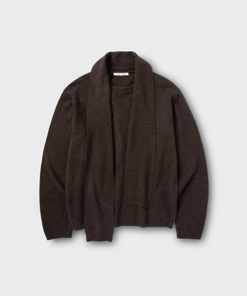 NONBLANK(ノンブランク)の「マフラー ニット_ダークブラウン(ニット/セーター・メンズ・ブラウン・MEDIUM/LARGE/X-LARGE)」の2枚目の写真