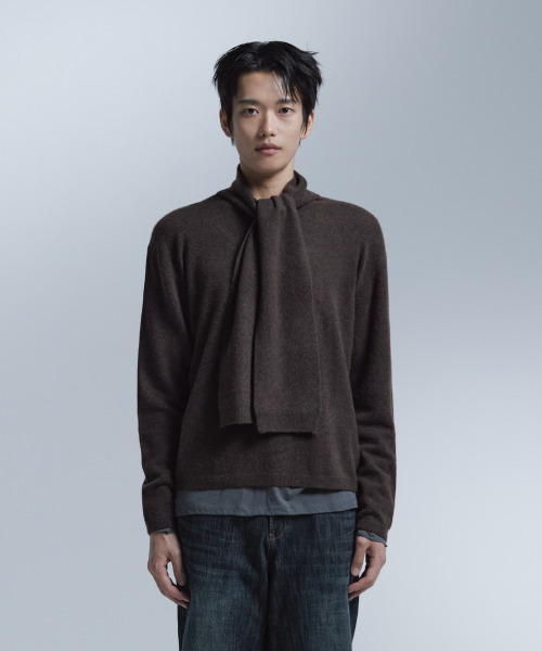 NONBLANK(ノンブランク)の「マフラー ニット_ダークブラウン(ニット/セーター・メンズ・ブラウン・MEDIUM/LARGE/X-LARGE)」の9枚目の写真
