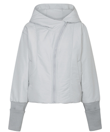 FLAREUP（フレアアップ）の「フーデッドアシンメトリックパファージャケット (FL-053_Cloud White)（ダウンジャケット/コート）」