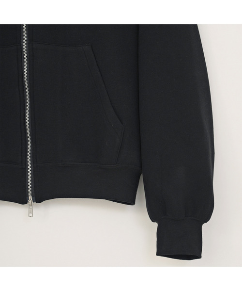 VICTIM(ヴィクティム)の「VICTIM ヴィクティム / TECH ZIP SWEAT ダンボールニットジップアップスウェット MA-1ブルゾン / VTM-26-CS-113(MA-1・メンズ・ブラック/グレー/モカ・1/2/3)」の12枚目の写真