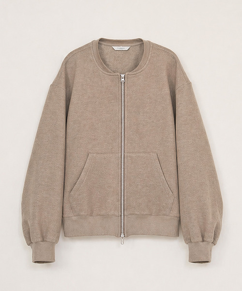VICTIM(ヴィクティム)の「VICTIM ヴィクティム / TECH ZIP SWEAT ダンボールニットジップアップスウェット MA-1ブルゾン / VTM-26-CS-113(MA-1・メンズ・ブラック/グレー/モカ・1/2/3)」の10枚目の写真